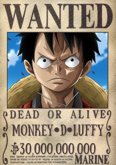 Font Wanted Poster One Piece